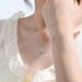 Mosang Stone Necklace S Silver Square Impossible Design Collar Chain Female Four Claw Pendant Light Luxury and Simple_ipsvogv.com