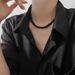Korean Blogger Fever's Same Black Beaded Necklace, Female Niche, High-end Feeling, Light Luxury, Cold And Indifferent_ipsvogv.com