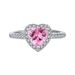 Live New Pink Heart Premium Simulated Moissanite Ring Full Diamond Band For Women_ipsvogv.com