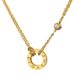 Body 【 Full Titanium Steel 】 Circle LOVE Personality Extremely Simple Wind Furnace Real Gold Necklace For Women 【 】_ipsvogv.com