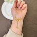 Vietnamese Sand Gold Necklace With Blooming Flowers, Tassels, Collarbone Chain, Versatile High-end For Women,_ipsvogv.com