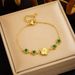Fashion niche vintage style everything diamond plated plum stainless steel accessory chain bracelet_ipsvogv.com