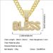 Cool diamond inlaid letter personalized splicing gold pendant necklace, popular new Cuban chain for men_ipsvogv.com