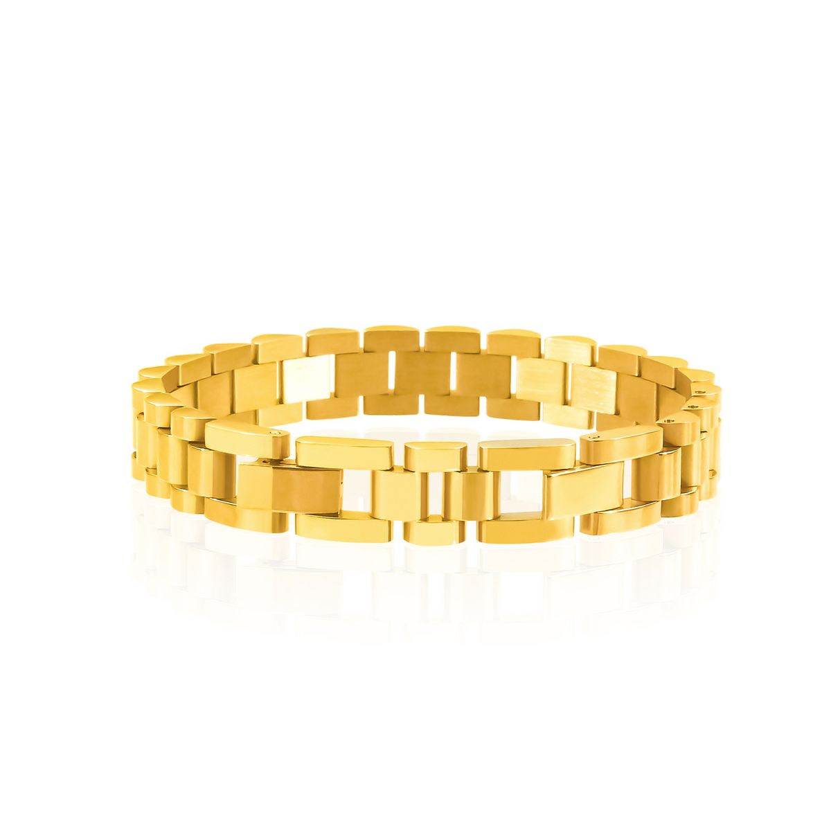 Men's Jewelry Titanium Steel Strap K Vacuum Gold Plated Business Bracelet Simple High End Watch Strap Jewelry_ipsvogv.com
