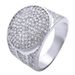 Real Electroplated Micro Inlaid Zircon Hip-hop Hiphop Men's Personalized Gold Ring_ipsvogv.com