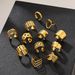 Women’s Jewelry Set Fashion New Fashion Personality Design Niche Copper Ferry Open Ring Gold Plated Geometric Versatile Hand Jewelry Simple_ipsvogv.com