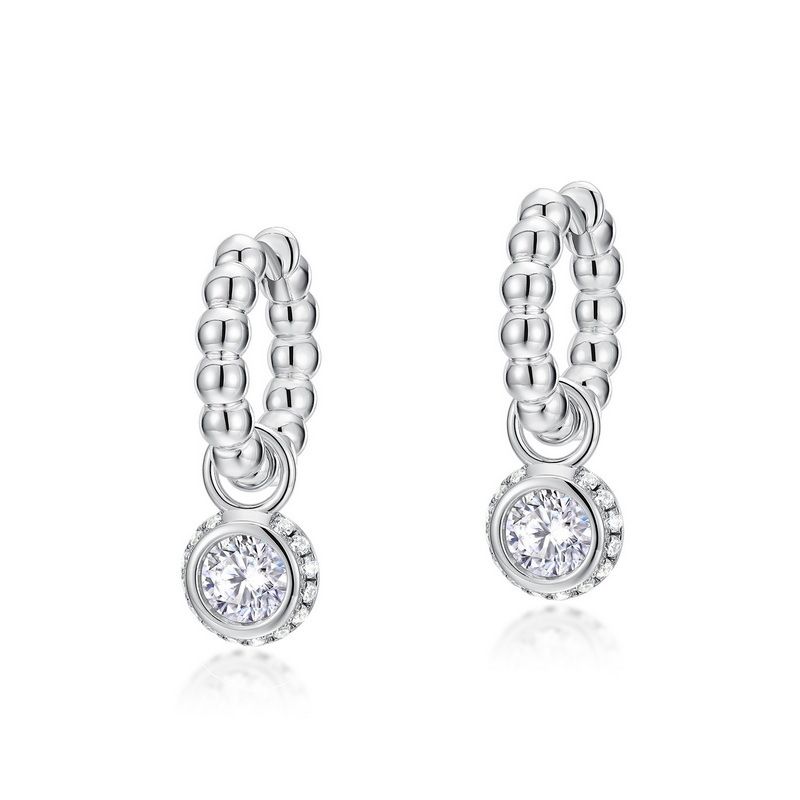 Brilliant Moissanite Earrings S925 Silver Inlaid With Colored Diamonds Detachable Earrings Simple Fashion All Match_ipsvogv.com