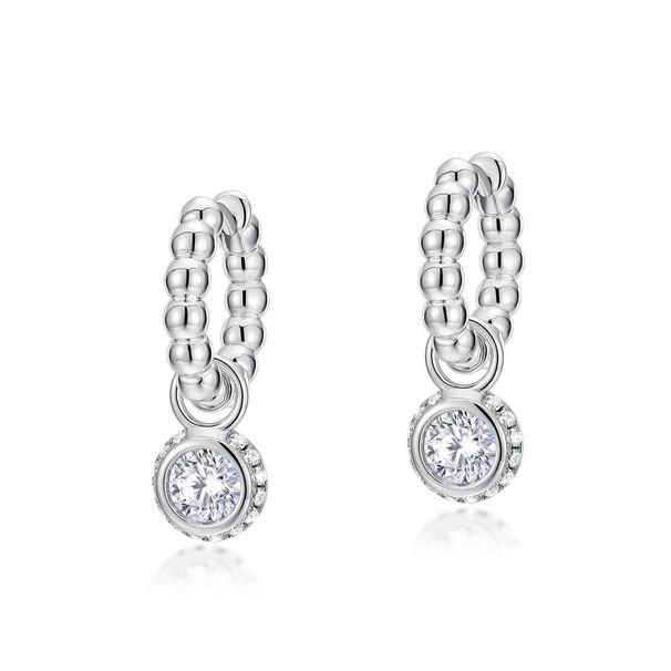 Brilliant Moissanite Earrings S925 Silver Inlaid With Colored Diamonds Detachable Earrings Simple Fashion All Match_ipsvogv.com
