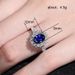 Popular Fashion Engagement High-end Oval Blue Zircon Diamond Ring, New Ring Design_ipsvogv.com