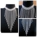 Fashion super flash rhinestone long tassel necklace ladies personalized fashion crystal large necklace_ipsvogv.com
