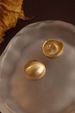 INS Semi-Spherical Metal Brushed 2023 New Round Ball Elegant Niche Design Women's High-End Earrings_ipsvogv.com