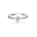 Silver 30 Point Moissanite Ring Simple And Fashionable Diamond Ring For Women_ipsvogv.com