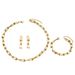 Feng Women's Necklace Earrings Set Simple U-shaped Horseshoe Buckle Splicing Bracelet Jewelry_ipsvogv.com