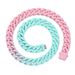Men's Jewelry Paint Gradient Titanium Steel Color Cuban Necklace Men's Summer Ins Hip Hop Non Fading Jewelry Niche High End Necklace_ipsvogv.com