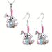 Cute Cartoon Pink Rabbit Pendant Simple Sweet Girl Small Animal Accessories Easter Necklace Gift_ipsvogv.com