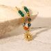 New Fashion INS Natural Stone Pendant Necklace French Retro Style Gold Stainless Steel Sun Pendant Necklace for Women_ipsvogv.com