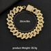 Personalized hip-hop jewelry, American inlaid men's bracelet, versatile and stylish bracelet accessories_ipsvogv.com