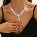 Elegant Necklace And Earring Set, Light Luxury High-End Clavicle Chain, Simple Fresh Wedding Jewelry For Women_ipsvogv.com