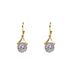 Ins Japanese Korean sweet style women's simple with niche inlaid amethyst high-end design earrings_ipsvogv.com