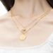 Women's Jewelry Exquisite Double Layered Gold Coin Pendant Necklace Light Luxury Niche High End Design Fashionable Multi Layer Clavicle Necklace_ipsvogv.com
