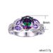 Creative colorful water drop oval zircon women's ring copper silver plated exquisite jewelry_ipsvogv.com