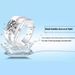 S Pure Silver New Men's Four Claw Fashionable Japanese and Korean Knights Luxury Round Package Mosang Stone Ring for Men_ipsvogv.com