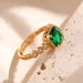Korean Version Of New Emerald Selected Zircon Niche, Light Luxury Design, Internet Famous Ring, Personality, Versatile_ipsvogv.com
