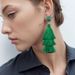 St. Patrick's Day elements hand woven green tassel earrings for ladies celebration party_ipsvogv.com