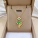 【 Titanium Steel 】 Zircon Green Fox Light Luxury Temperament Gorgeous Full Diamond Necklace Women's Versatile Collarbone_ipsvogv.com