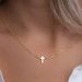 Simple Plain Copper Plated Real Gold Cross Necklace Female Summer Ins Cold Style Light Luxury Niche Design Clavicle Chain_ipsvogv.com