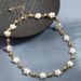 Fashionable And Natural Pearl Star CCB Splicing Necklace, Simple Single-layer Pentagram Necklace_ipsvogv.com
