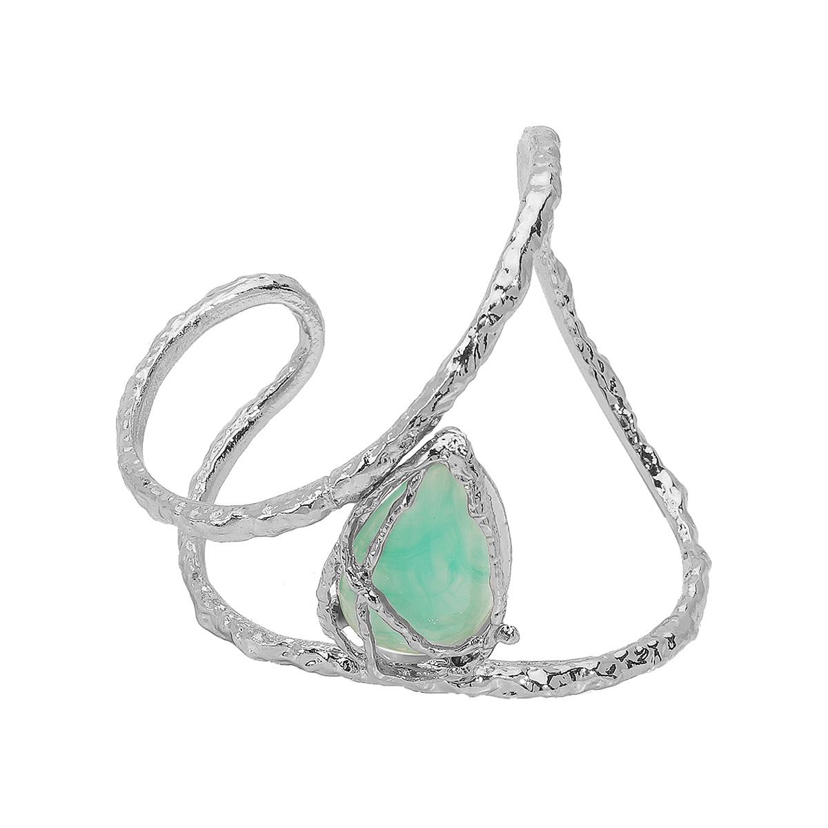 B2815 Lava Texture Pattern Open Personalized Design Alloy Resin Irregular Bracelet_ipsvogv.com