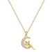 Moon 【 】 Spirit Light Luxury Charm Gorgeous Full Diamond Necklace Women's Versatile Clavicle Titanium Steel Chain 【 】 】 【 【 】_ipsvogv.com