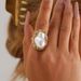 European And American French Retro Special-shaped Pearl Ring For Women, Exaggerated Ring, Personalized Niche Design, Trendy Open Ring_ipsvogv.com