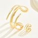 Geometric light luxu style ring set, personalized and versatile, curved design, niche women's wristband bracelet_ipsvogv.com