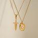 Spot INS Real Gold Electroplated Titanium Steel Fashionable Retro Baroque Conch Pearl Necklace_ipsvogv.com
