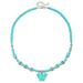 Bohemian Ethnic Style Turquoise Necklace Butterfly Water Drop Pearl Love Pendant Clavicle Necklace_ipsvogv.com
