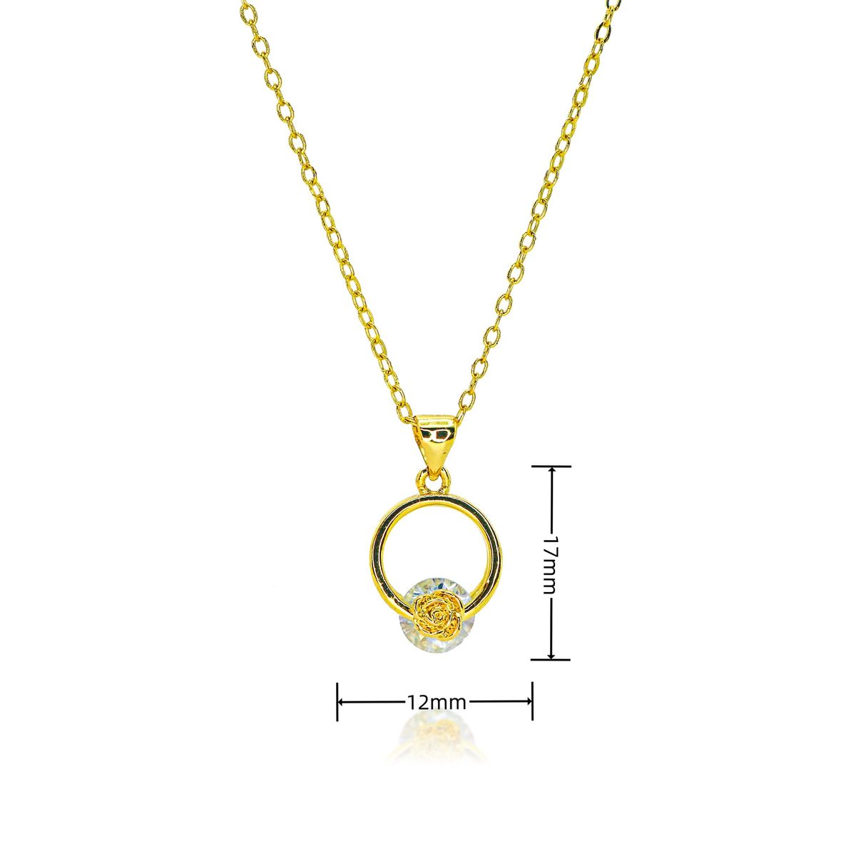 6MM Round Single Zircon Pendant Necklace - Four-Prong Setting, Simple & Elegant Women's Jewelry For All Occasions_ipsvogv.com