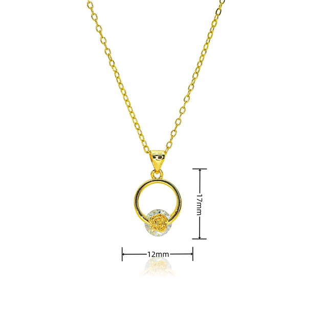 6MM Round Single Zircon Pendant Necklace - Four-Prong Setting, Simple & Elegant Women's Jewelry For All Occasions_ipsvogv.com