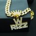W RIZZ Full Diamond Alloy Pendant Personalized Crown Men's Hip Hop Necklace_ipsvogv.com