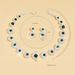 2024 Fashion Jewelry Luxury Wedding Party Women's Accessories Round Water Drop Necklace Earrings Set_ipsvogv.com