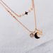 High Quality Double Layer Star And Moon Necklace Female Element Crystal Star Moon Clavicle Chain_ipsvogv.com