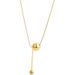 Golden Ball Titanium Steel Necklace 2023 New Light Luxury Small And Popular Collar Chain Women's Summer Design Feeling_ipsvogv.com