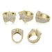 Ins Hot Five Pointed Star Ring Full Of Zircon Hip Hop Men's Trendy Ring Gold Jewelry_ipsvogv.com