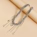 ins Sweet Cool Wind Love Crystal Fringed Cross Collarbone Chain Y2K Trend Multi-layer Necklace_ipsvogv.com