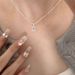 【 24000 People's Collection 】 Super Sparkling Zircon Block Rock Candy S Pure Silver Necklace For Women, Simple And_ipsvogv.com