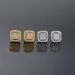 Classic square hip-hop zircon for men, simple luxurious sugar earrings and ear accessories_ipsvogv.com
