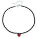 Black Crystal Beaded Neck Chain Necklace, Fashionable Red Love Zircon Pendant Necklace For Women_ipsvogv.com