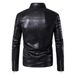 Men's Clothing New Men's Motorcycle Leather Jacket Multi zipper Men's Leather Jacket 1800 B003_ipsvogv.com
