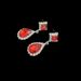 Fashionable popular new red personality geometric water drop necklace earrings red dinner bag set_ipsvogv.com